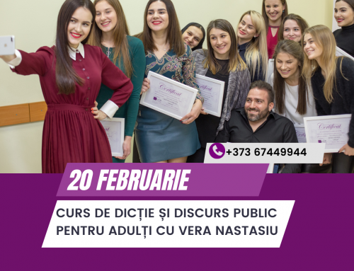 20 Februarie – Curs de dicție și discurs public pentru adulți cu Vera Nastasiu