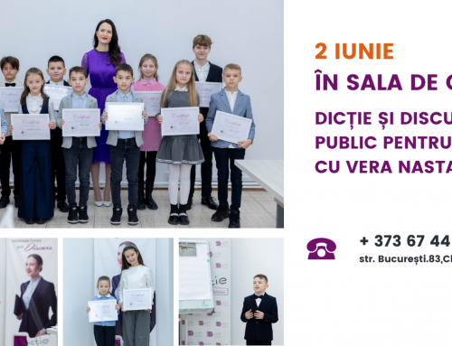 2 Iunie – Curs nou de dicție și discurs public pentru copii cu Vera Nastasiu