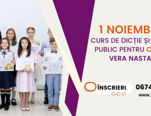 1 Noiembrie – Curs de dicție și discurs public pentru copii cu Vera Nastasiu