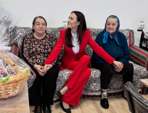 Coșuri pascale pentru cei de la Centrul pentru batrâni „Încredere” din Nisporeni