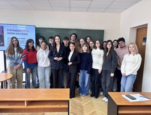 Antrenoarea de dicție Vera Nastasiu, discurs inspirațional la Universitatea de Stat din Moldova