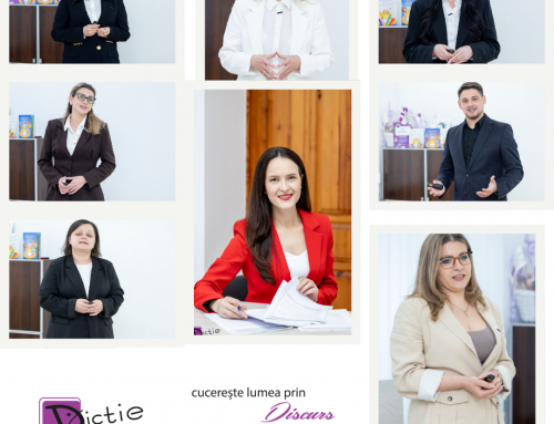 Cursanții lunii mai la simulări video alături de Vera Nastasiu și primul lor discurs