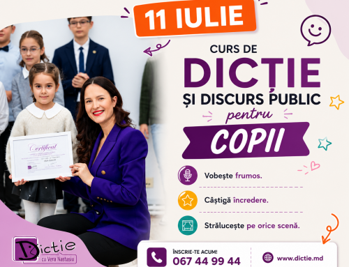 11 Iulie – Curs nou de dicție și discurs public pentru copii